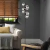 Image de Globo Lampe sur pied Riha, hauteur 155 cm, noir/fumé, 6 lampes