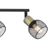 Image de Globo Plafonnier Fiastra, noir/vieux laiton à 4 lampes