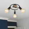 Image de Globo Plafonnier Martha avec bois, spirale, à 3 lampes