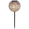 Image de Globo LIGHTING Lampe solaire LED en métal - Diamètre : 18 cm - Gris argenté - Avec piquet