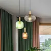 Image de Globo Suspension Normy, Ø 55 cm, multicolore, verre, 3 lampes