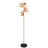 Image de GLOBO Lampadaire - Laiton - Noir - Métal - H 155 cm - 6 ampoules