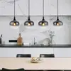 Image de Globo Suspension Maxy, longueur 100 cm, gris fumé, verre, 4 lampes