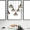 Image de Globo Suspension Maxy, longueur 86 cm, gris fumé, verre, 6 lampes