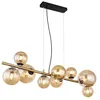 Image de Globo Lampe suspendue Riha noir avec de l'or - 56135-9H