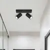 Image de Globo Spot pour plafond Robby, noir, longueur 26 cm, à 2 lampes, métal