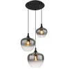 Image de Globo Lampe suspendue 3 lumières Maxy noir - 15548-3H