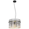 Image de Globo Noir mat - Métal - Verre fumé - Suspension d'Éclairage Intérieur - 1 ampoule - 40 x 150 cm