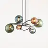 Image de Globo Suspension Riha, Ø 65 cm, multicolore, verre/métal, à 6 lampes.