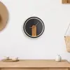 Image de Globo Applique LED Sussy, horloge, noire/bois foncé