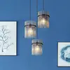 Image de Globo Suspension Gorley, Ø 47 cm, gris fumé, 3 lampes, verre