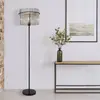 Image de Globo Lampe sur pied Gorley, hauteur 152 cm, gris fumé, verre/métal