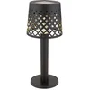 Image de Petite lampe de table solaire d'extérieur noire, hauteur 21 cm