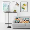 Image de Globo Lampadaire Newcastle, hauteur 196 cm, noir mat/gris fumée
