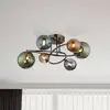Image de Globo Plafonnier Riha, Ø 65 cm, multicolore, verre/métal