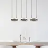 Image de Globo Suspension LED Della, longueur 82 cm, gris foncé, métal, à 3 lampes