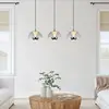 Image de Globo Suspension LED Arus, gris fumé, longueur 68 cm, plastique