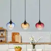 Image de Globo Suspension Sander, longueur 80 cm, multicolore, verre, à 3 lampes.