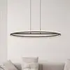Image de Globo Suspension LED Della, longueur 101 cm, gris foncé, métal