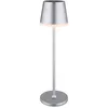 Image de Globo Lampe solaire de table d'extérieur LED - Lampe de jardin - Lampe de balcon - Argenté - H 41 cm