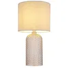 Image de Lampe de table - H 50 cm - Gris - Verre - Textile