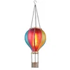 Image de GLOBO Lampe solaire à suspendre - Lampe d'extérieur montgolfière multicolore - Effet feu - Décoration de jardin - Lampe de balcon - 20 x 0,5 W - 1600 K - Blanc chaud - D x H 14 x 46,5 cm