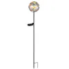 Image de GLOBO Lampe solaire à LED - Décoration de jardin - Feuilles d'érable - Lampe de terrasse - Gris argenté - Blanc chaud - D x H : 12 x 91,5 cm