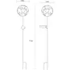 Image de Globo Lampe sur piquet LED solaire 36747, boule, brun rouille, métal