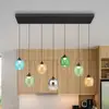 Image de Globo Suspension LED Minara, à 7 lampes, longueur 102 cm, multicolore, verre
