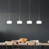 Image de Globo Suspension LED Belinda, longueur 105 cm, blanche, à 4 lampes, verre