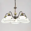 Image de austrolux Lustre à 5 lampes Nonna blanc vert