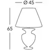Image de KOLARZ Lampe de table Anfora, crème, hauteur 65 cm, verre