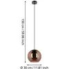Image de Suspension EGLO Stars of Light Cordoba à 1 lampe, couleur cuivre