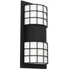 Image de Eglo Lumière murale Cistierna 2 Noir L: 13cm H: 35cm Dimmable IP44