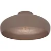 Image de Eglo Luminaire plafonnier Mogano, lampe de plafond avec abat-jour arrondi en acier couleur mokka, lampe de salon et de cuisine au style vintage et scandinave, douille E27
