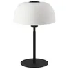 Image de Eglo Lampe de table Solo 2, luminaire pour chevet avec abat-jour, métal noir et verre gravé blanc, douille E27, hauteur 41,5 cm