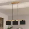 Image de EGLO Suspension Castralvo, longueur 97,5 cm, noir, 3 lampes à 5 lampes, tissu