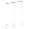 Image de Eglo Lampe suspendue Rondo Glass Opal-Matt White E27 3x40W L: 96 cm B: 20 cm H: 110 cm Dimmable