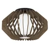 Image de EGLO Plafond rusticaria bois, brun verre, blanc e27 1x40w h: 27,5 cm Ø45 cm dimmable