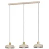 Image de Eglo Suspension luminaire Valdiola, lustre à 3 lampes pour salon et salle manger, lampe de plafond suspendre en métal couleur sable laiton brossé, douille E27