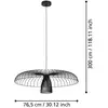 Image de Suspension Stars of Light Champerico, noire, Ø 77 cm, verre
