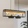 Image de EGLO Suspension Libertad 1, longueur 76 cm, noir/bois, 3 lampes