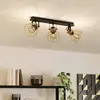 Image de EGLO Sambatello plafonnier à 3 lampes noir/doré