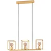 Image de Eglo Suspension luminaire Cumiole, lustre à 3 lampes pour salon et salle à manger, plafonnier élégant à suspendre en métal doré, douille E27