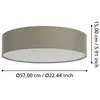 Image de EGLO connect Romao-Z plafonnier LED, Ø57 cm, taupe