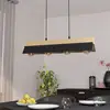 Image de EGLO Suspension Tarrafo noir, bois naturel, 4 lampes