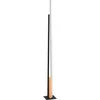 Image de Eglo Lampadaire LED sur pied Panagria, luminaire de sol minimaliste, lampe de salon colonne en aluminium, acier et bois en noir et marron, FSC100HB, blanc chaud