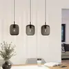 Image de EGLO Suspension Romazzina, noir, longueur 90 cm, à 3 lampes, métal