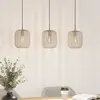 Image de EGLO Suspension Romazzina, beige, longueur 90 cm, à 3 lampes, métal
