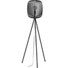 Image de Eglo Lampadaire trépied Romazzina, luminaire intérieur sur pied en métal noir, lampe de salon à pied avec douille E27